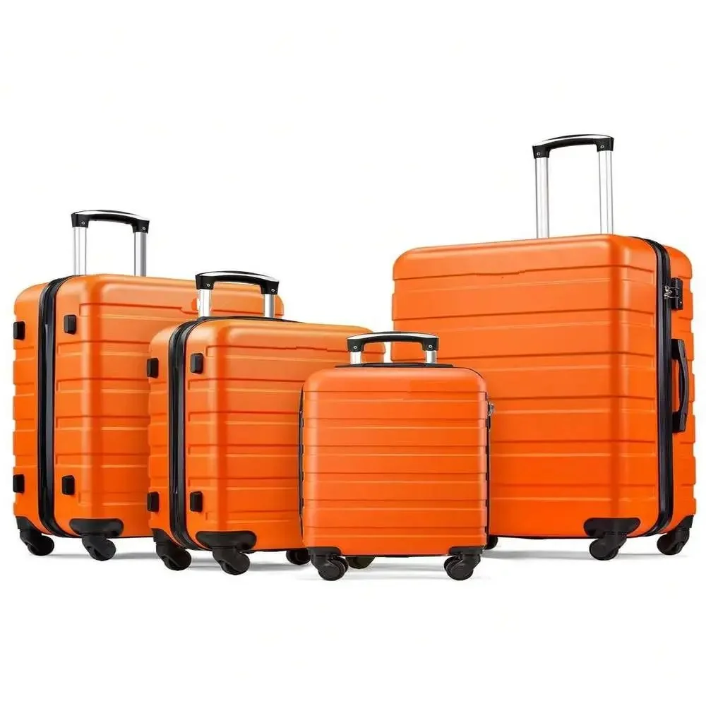 

3/4 Piece Luggage Sets Travel Suitcase,4-In-1 Portable ABS Trolley Case 16 "/ 20" / 24" / 28", Large Capacity Lightweight