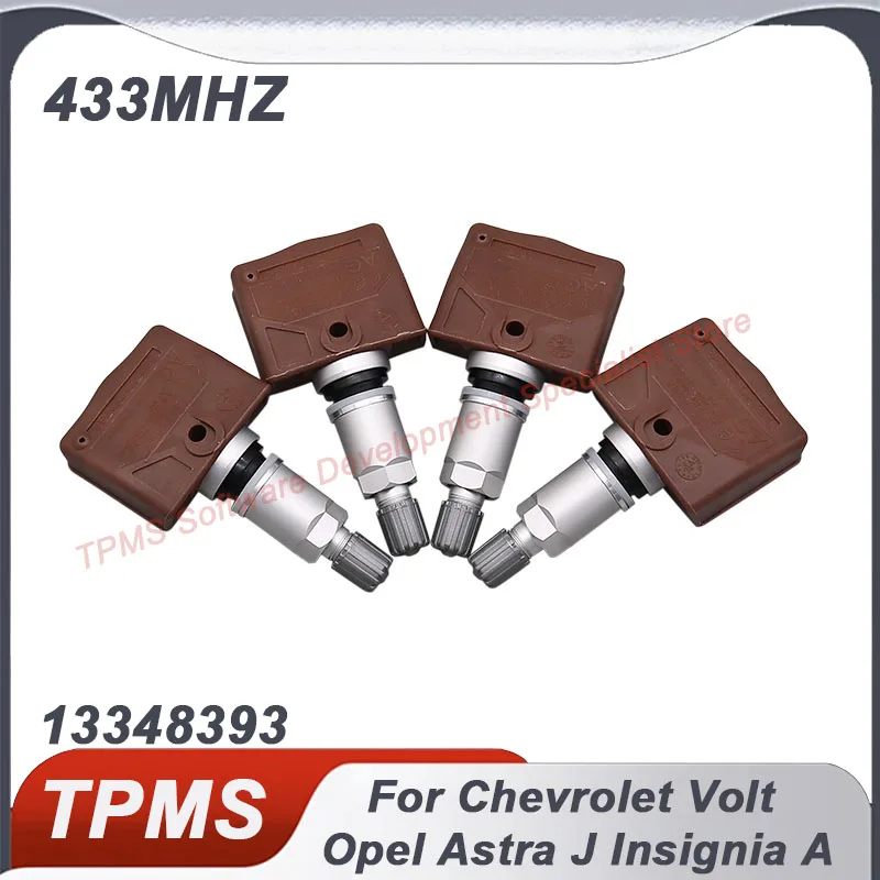 

4PCS 433MHZ 13348393 TPMS Tire Pressure Monitoring Sensor For Opel Insignia A Astra J Vauxhall Zafira MK II Chevrolet Volt