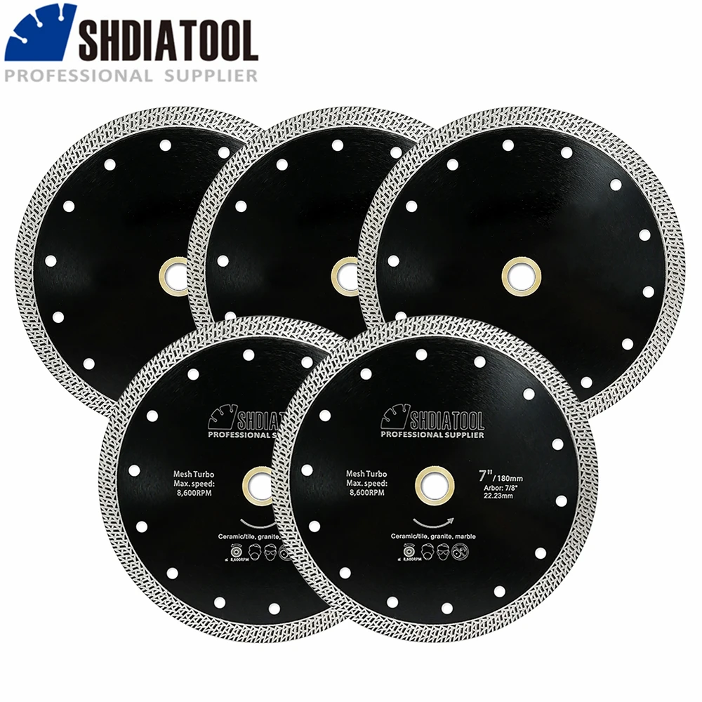 SHDIATOOL 5pcs Dia 180mm/7