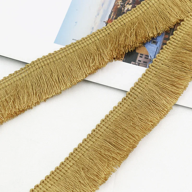 5 meters/lot Thicken Tassel Lace Fringe Trim Headgear Clothing Curtain Pillow Decoration Ribbon Colored Sewing Fringe 2.5cm