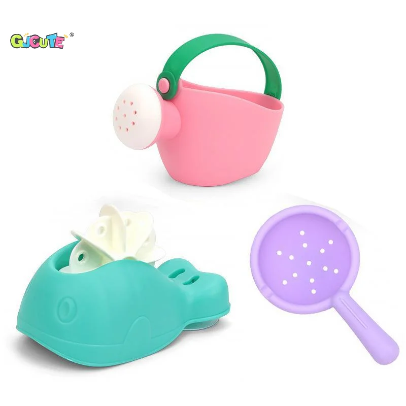 Rainbow Windmill Toddlers Bathing Sucker Water Spray Toy Colorful Waterwheel Baby Bath Toys Set Shower Sprinkler Toy
