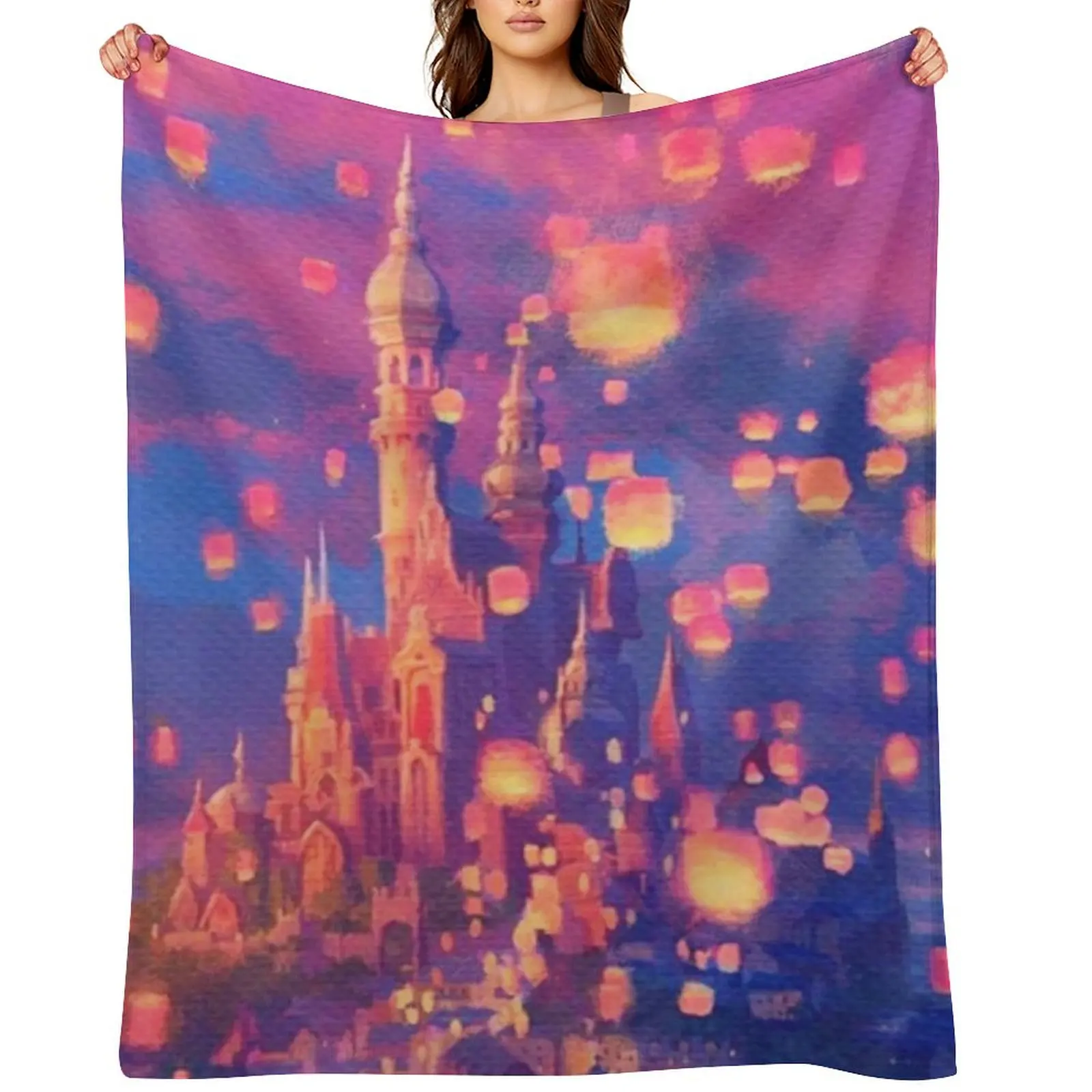 

Lanterns floating Throw Blanket valentine gift ideas Blankets Sofas Of Decoration Bed Custom Blankets
