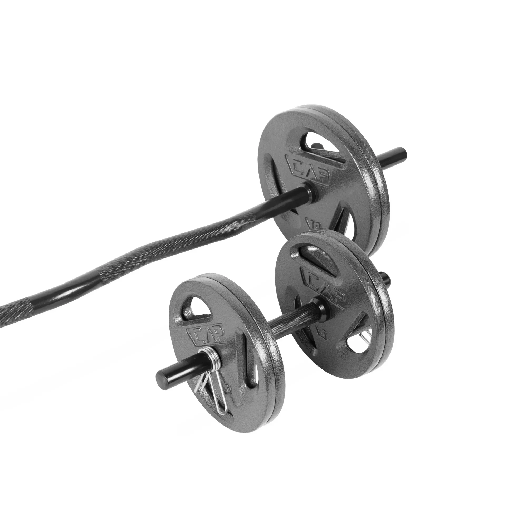 Juego de barra rizada y mango de mancuerna estándar de 1 pulgada, accesorio de barra cromado para gimnasio en casa y entrenamiento de fuerza