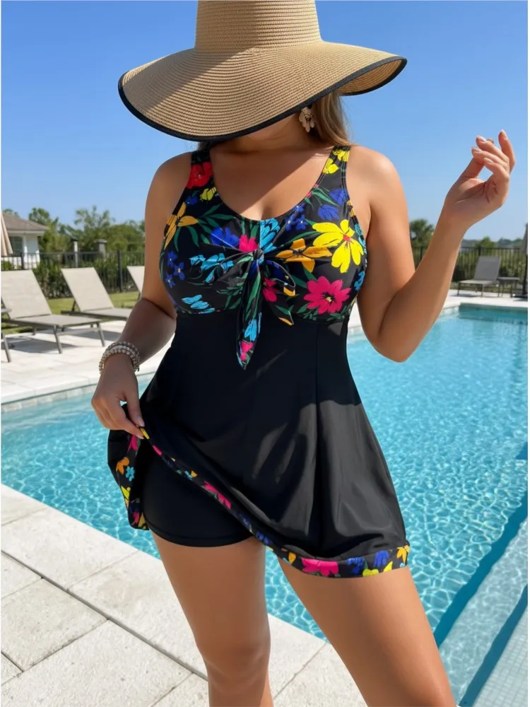 ชุดบิกินี่เอวสูงไซส์ใหญ่ XL-6XL สำหรับผู้หญิง ช่วยยกกระชับทรง ไซส์ใหญ่ 4XL 3XL ชุดว่ายน้ำฤดูร้อน ช่วยเก็บหน้าท้อง ชุดบิกินี่