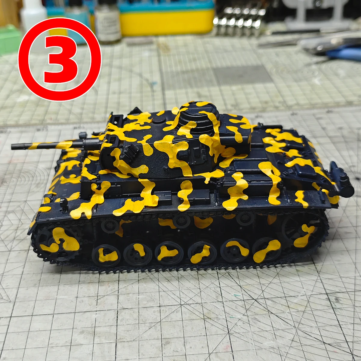 Airbrush-Sprühplatten-Schablonenwerkzeuge, wolkenförmiges Tarnmuster-Abdeckband, passend für Modellbausätze – Detail 2