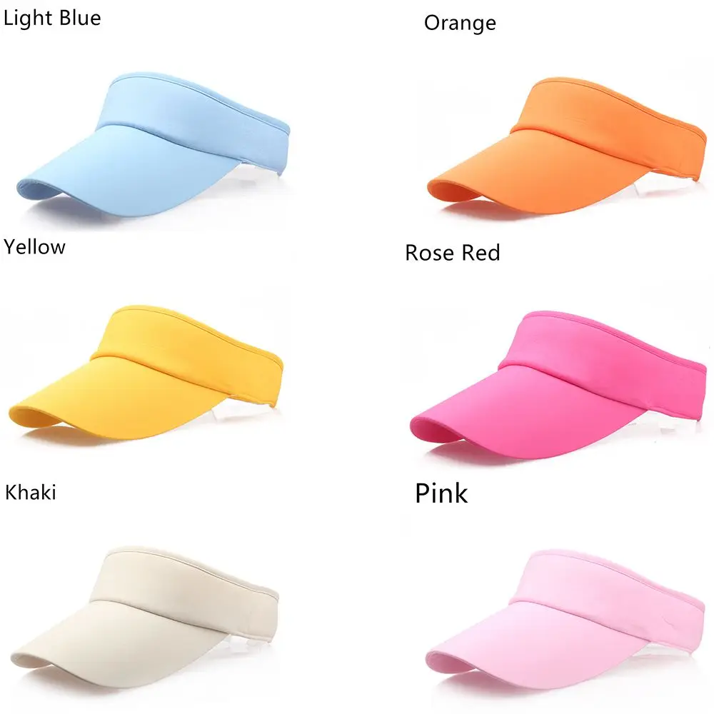 Men Women Hat Vizor Sun Visor Adjustable Sports Tennis Golf Headband Cap Unisex