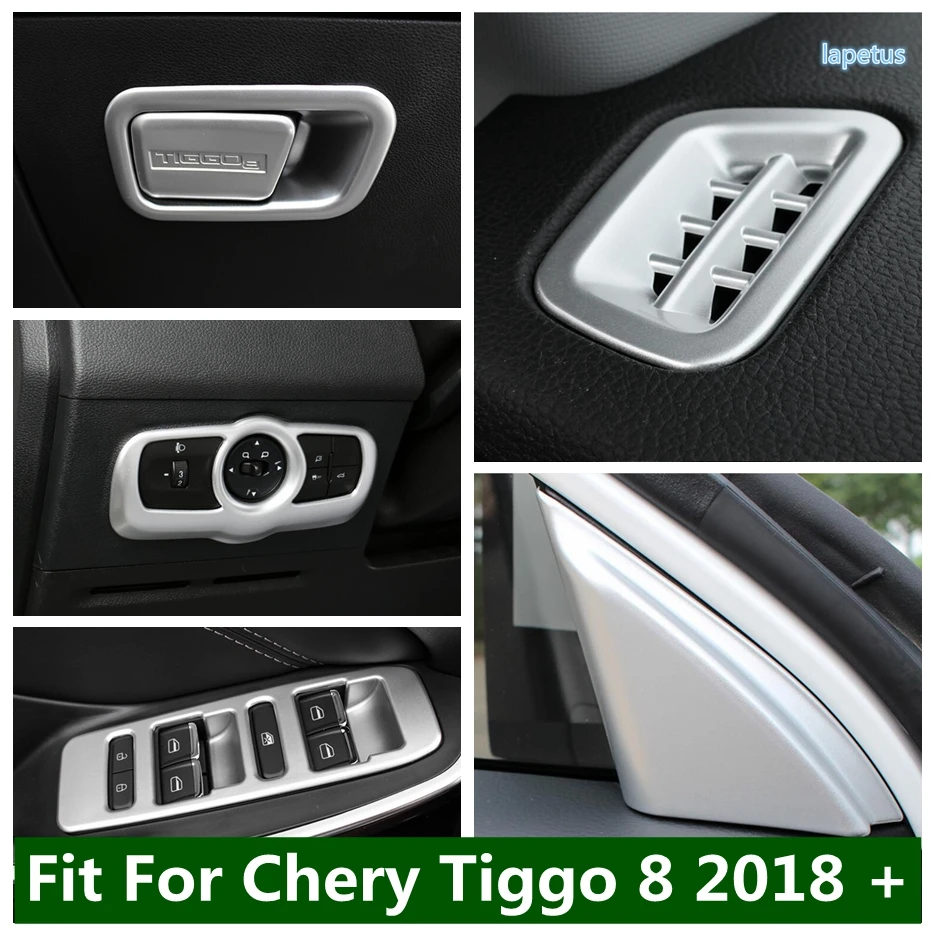 

Window Lift Button Pillar A Air Outlet AC Vent Decoration Frame Cover Trim Fit For Chery Tiggo 8 2018 2019 2020 Car Accessories