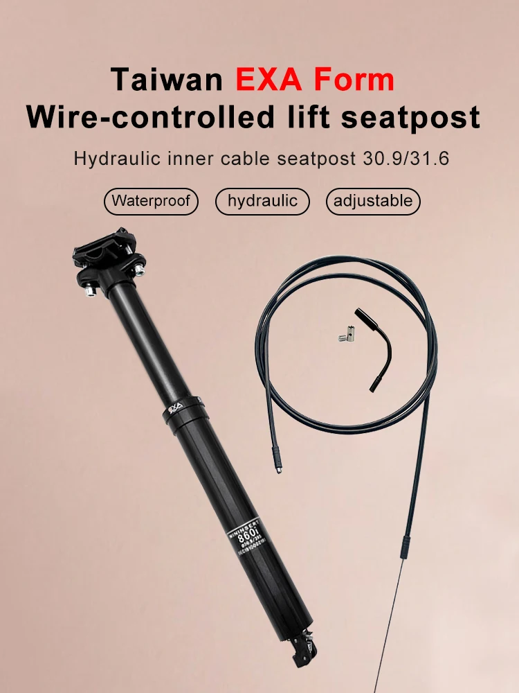 AliExpress NONE KS EXAForm 860i 30.9 31.6mm Hydroyl Seat Post Height Adjustable Seat Tube Dropper Internal Cable Remote with suspension