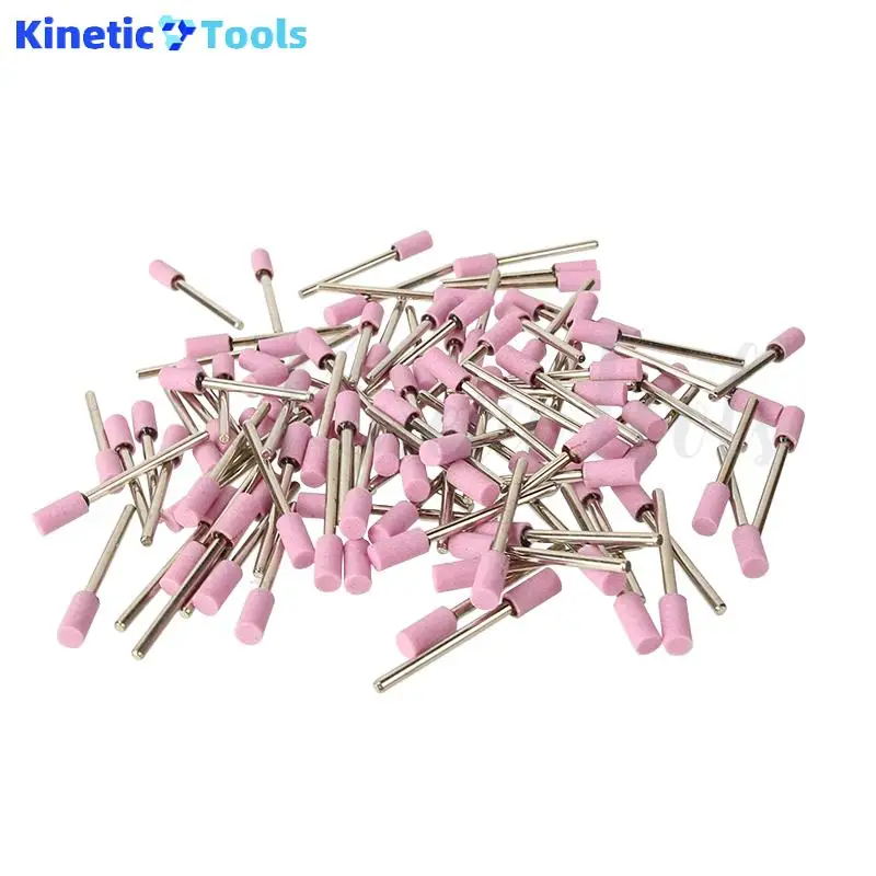 100Pcs Mounted Grinding Stone Head Set 6mm Abrasive Polishing-Wheel Bits Shank For Dremel Grinder Drill Power Tool Accessories