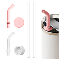 Leak Proof Set For Stanley Quencher 2.0 1.0 Accessories,2 in1Silicone Anti-Spill Straws,9.4\