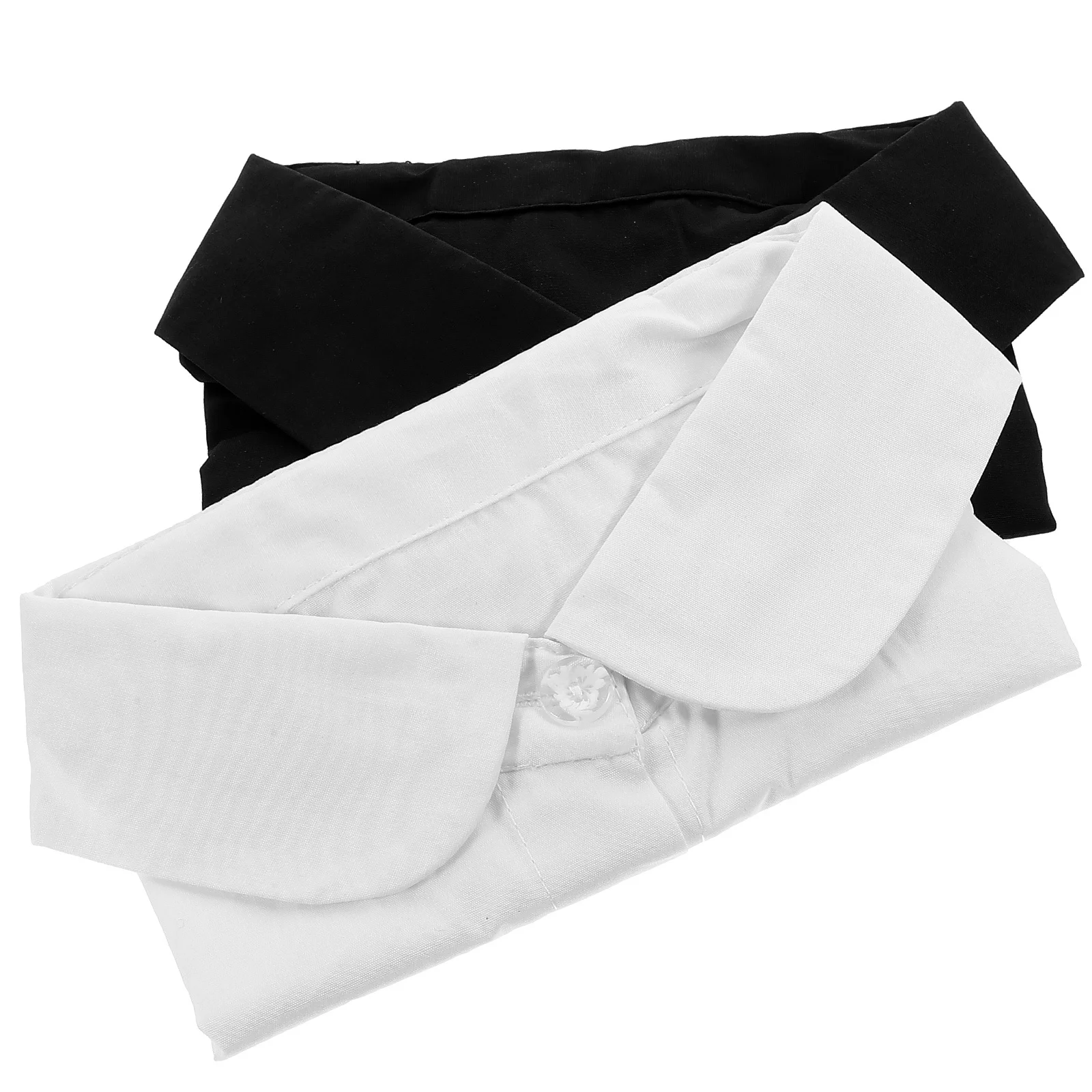 

2Pcs Lady False Collar Soft Cotton Detachable Fake Collar Fashion Clothing Accessory Ideal Gift for Her Party Wedding Outfit