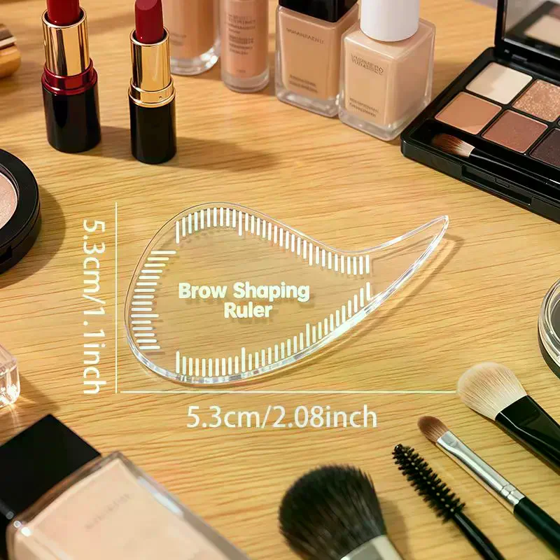 Strumento per la mappatura delle sopracciglia con arco a goccia, modello di righello per modellare le sopracciglia da 1 minuto, stencil, disegno rapido, PMU, sopracciglio, tratti di capelli, eyeliner