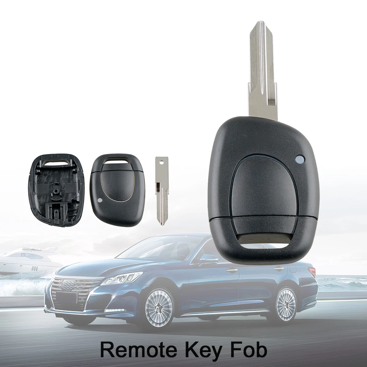 

1 Button Smart Remote Car Keys Fob Case Shell Auto Remote Key Cover Replacement Parts For Kangoo Twingo Renault Clio