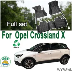 Car Floor Mats For Opel Crossland X 2017-2020 DropShipping Center Interior Accessories 100% Fit Leather Carpets Rugs Foot Pads