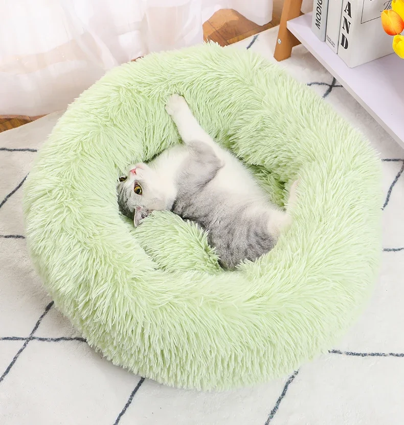 Super Cat Bed Warm Sleeping Cat Nest Soft Long Plush Best Pet Dog Bed for Dogs Basket Cushion Cat Bed Cat Mat Animals Sleeping