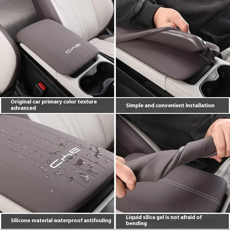 ل BYD Song Plus DMI Seal U Sealion 6 مسند ذراع السيارة غطاء صندوق اكسسوارات السيارات الداخلية حماية دائمة #4