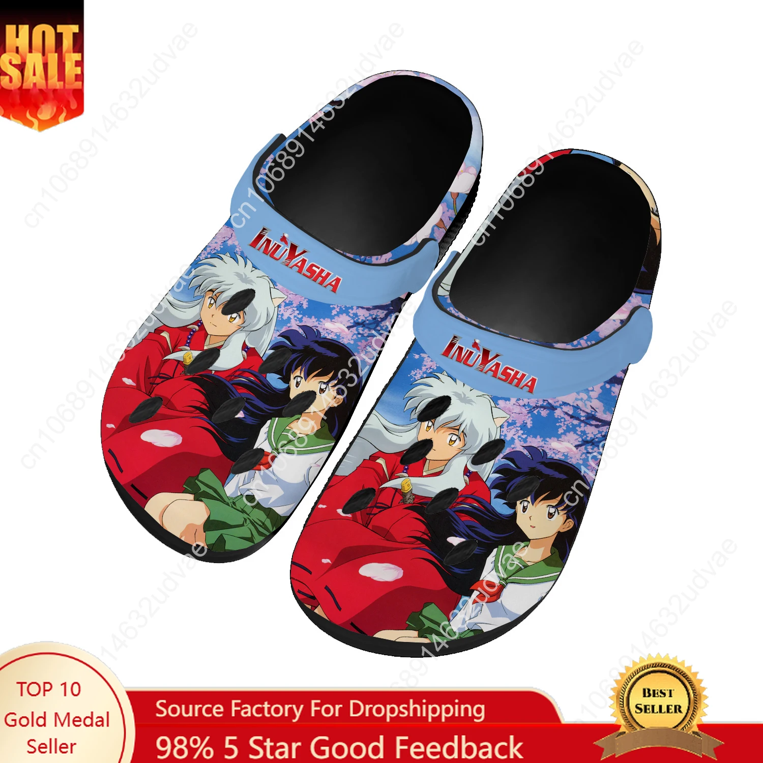 

InuYasha Sesshoumaru Kikyō Water Shoes Mens Womens Fashion Home Garden Clogs Customizd Sandals Beach Breathable Hole Slippers