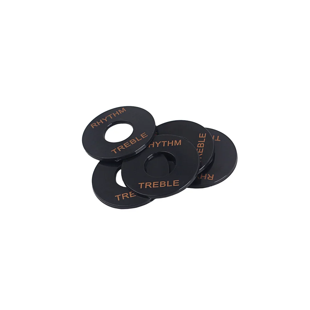 

5Pcs Rhythm Treble Washer Ring for Electric Guitar Gn601 Black Easy Installation Replacement Parts Rhythm Treble Washer
