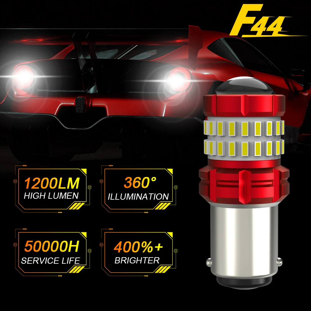BMTxms-Clignotant LED pour voiture, feu stop, ampoule automatique, Baw15d, pr21/5w, Canbus, Baz15d 1157 P21/4w Bay15d P21 5w Drl, 2 pièces