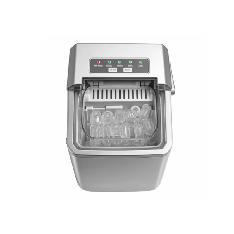 Portable Mini Self-Cleaning Ice Maker with Carry Handle Electric 5-Minute 8-Ice Production Kitchen Favorite