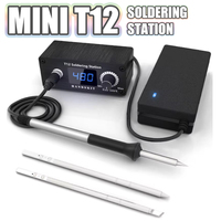 T12 Soldering Station 72W Mini Digital Display Repair Iron Equipment Portable Home Electronics Repair Tool Set