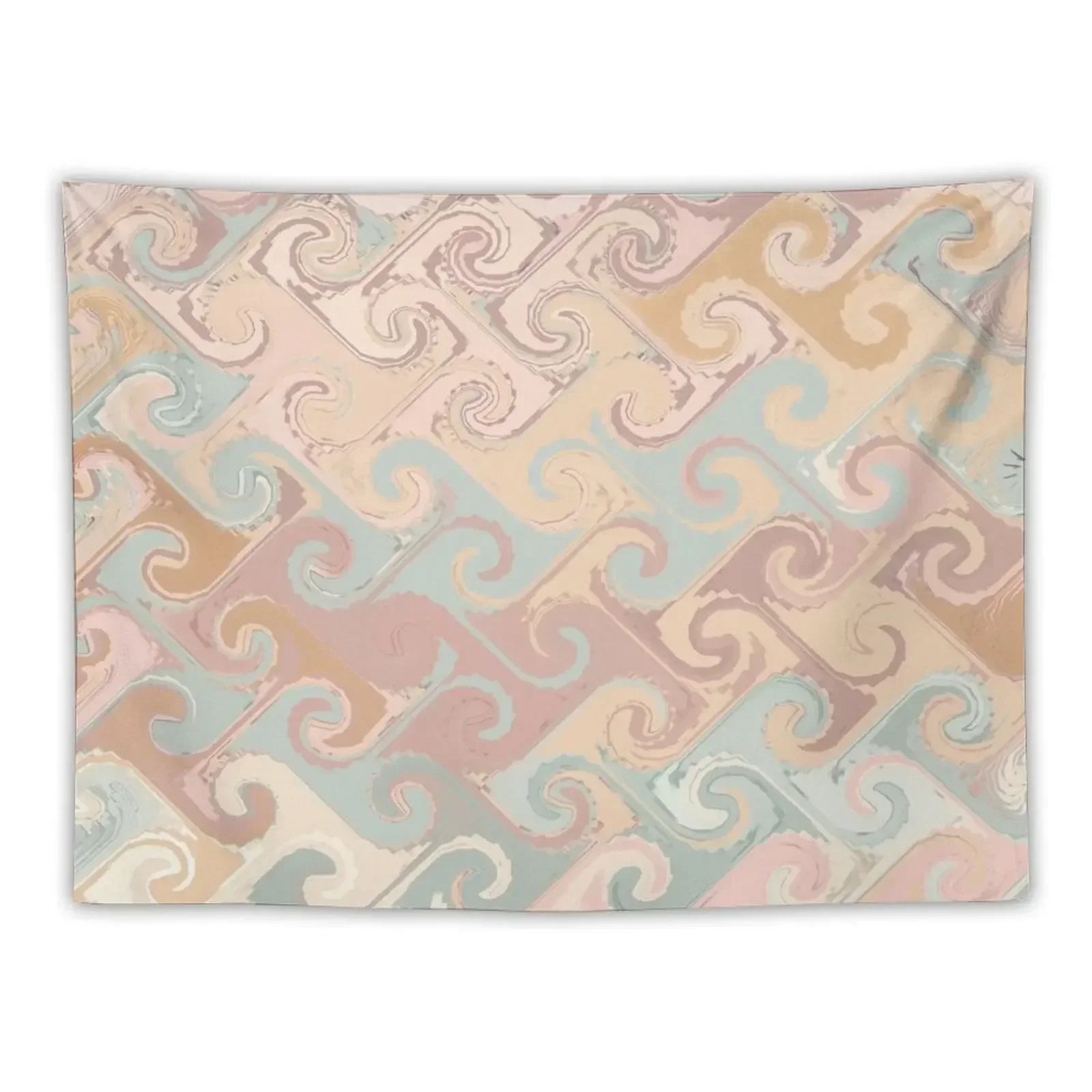 

S-shape earth-tones pattern design Tapestry Wallpaper Home Decorators Room Decorator Tapestry