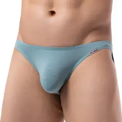 BRAVE PERSON-Slip en modal pour homme, sous-vêtement sexy, taille basse, couleur unie, confortable et respirant