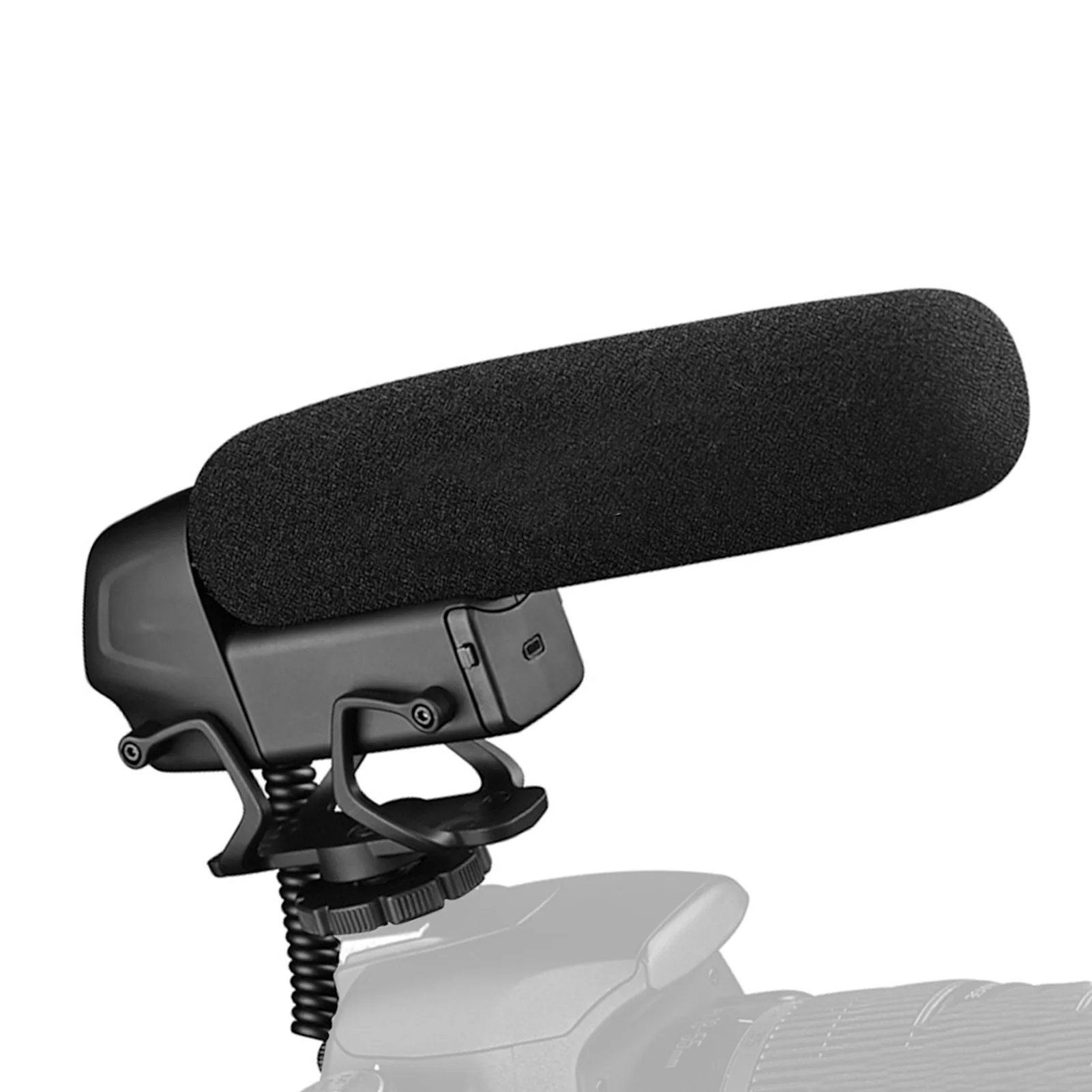 SGC-600 On-camera Condenser Interview Microphone Mic Super-cardioid 3-level Gain Control Low Cut Switch 3.5mm Plug