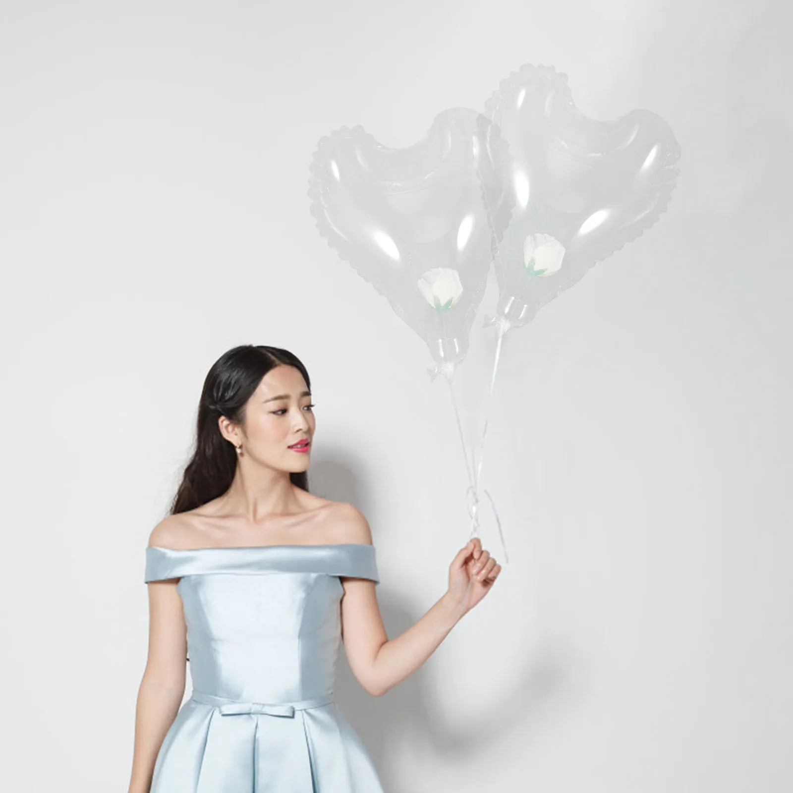 

10pcs Heart Shaped Flower Wrapping Balls Clear Premium Balloon Packaging For Wedding Birthday Valentine'S Day Party Bouquet