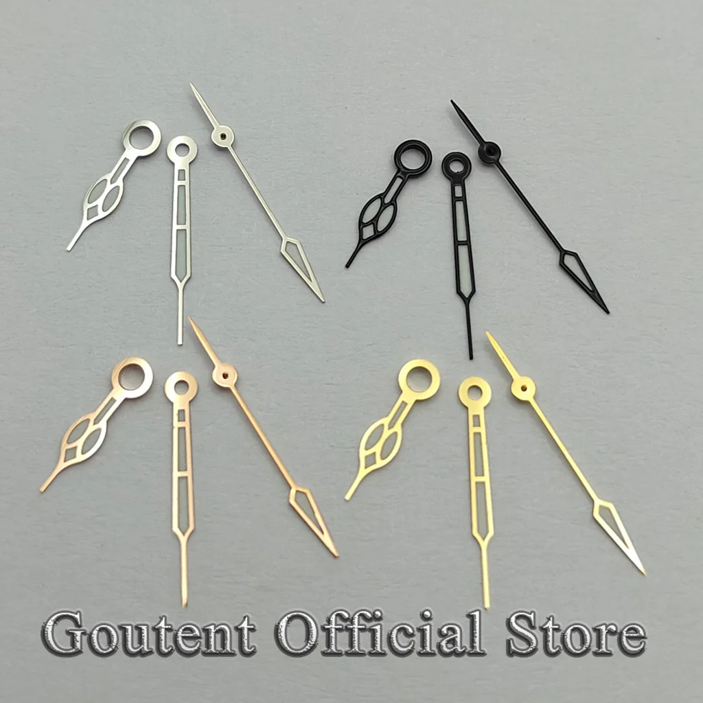 Goutent Vintage Skeleton Watch Hands  Green Luminous Pointers Multiple Colors Watch Parts Fit NH35 NH36 Automatic Movement