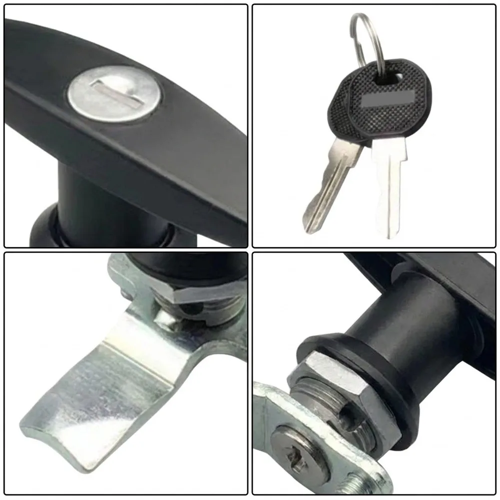 Zinc Alloy for Lock T-Handle Lock Controlled for access Keyed for access Salt Spray Resistant for T Handle Lock Black Silver