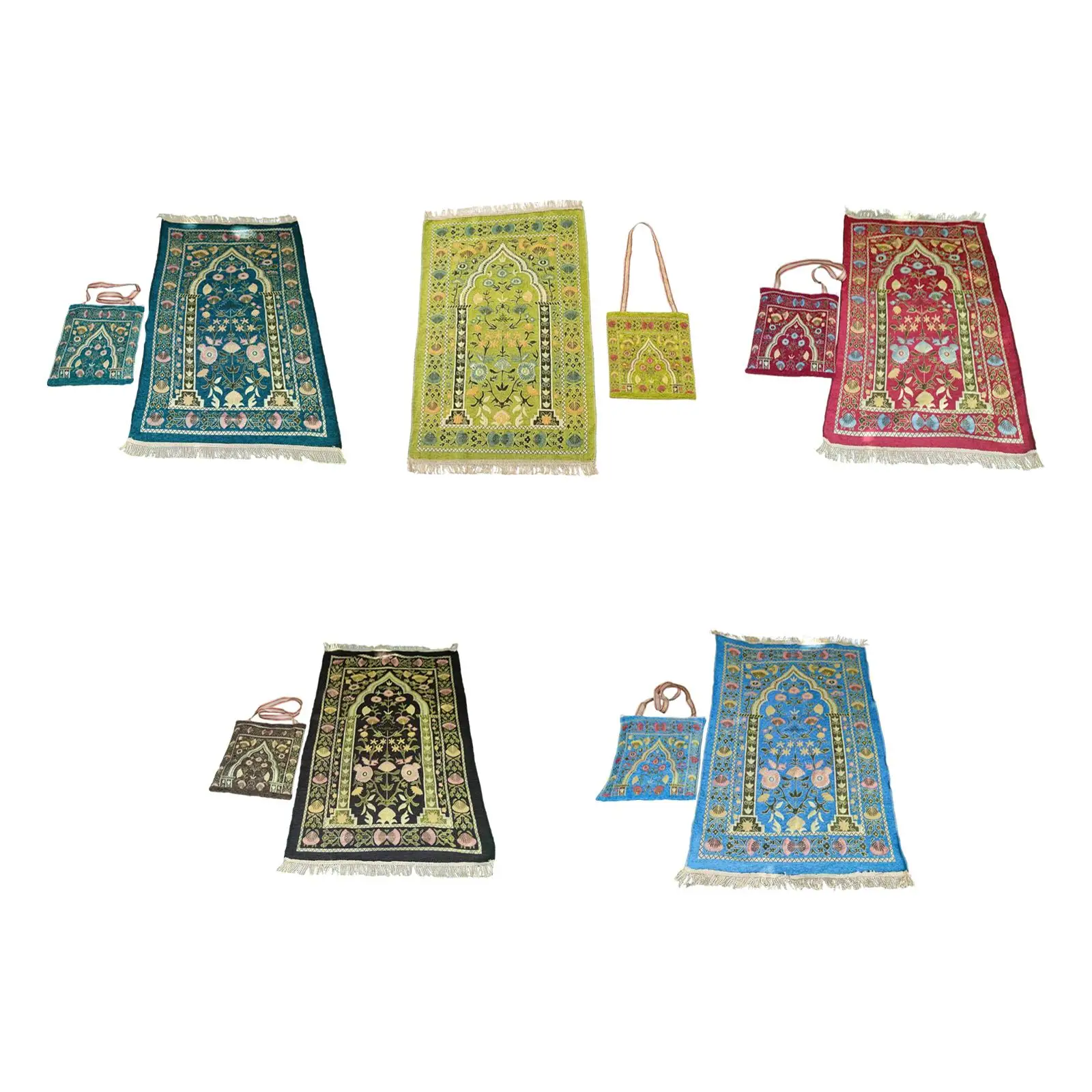 

Prayer Rug with Carrying Bag Prayer Carpet Mat for Living Room Indoor Party