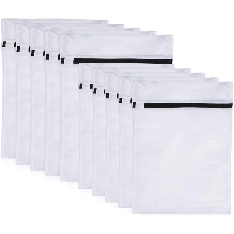 10 Pack Washing Machine Laundry Bags, Zippered Mesh Laundry Bags, Laundry Bags For Blouses, Bras, Hosiery(5S+5L)