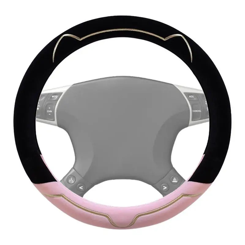Cute Steering Wheel Cover Cute Wheel Cover Thickened 15inch Warm Winter Steering Wheel Cover For Most Cars SUVs Sedans Trucks