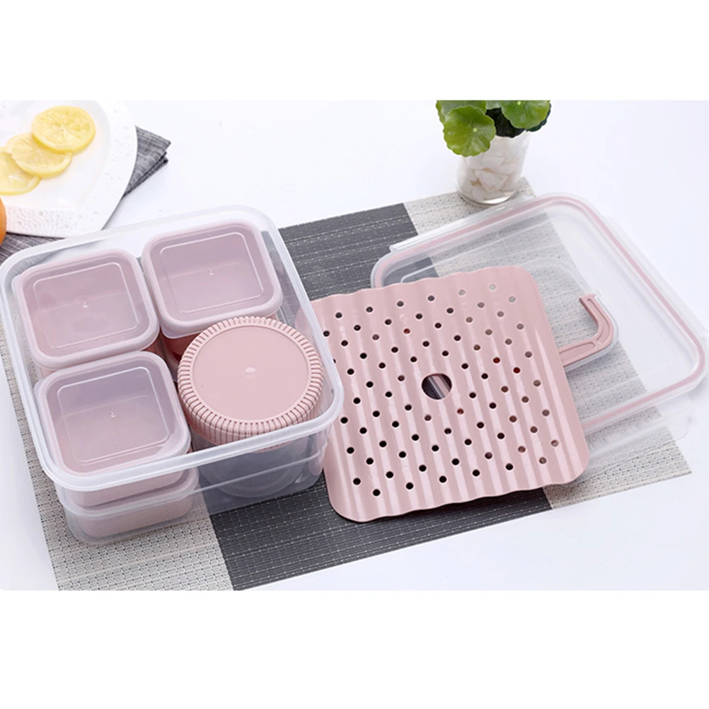 

6pcs Leak Proof Food Storage Containers With Lids Freshness Crisper Boxes For Kitchen Use Moistureproof Set 4 Small
