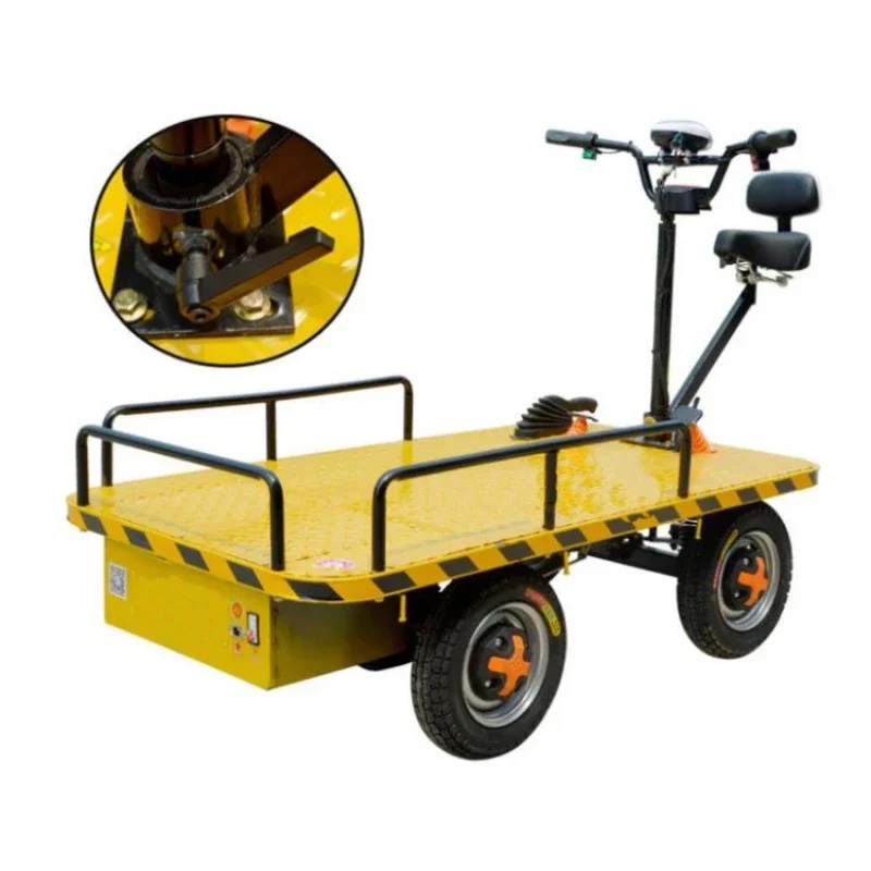 

2022 electric hand Push flatbed truck Three rounds Transport Pull brick car