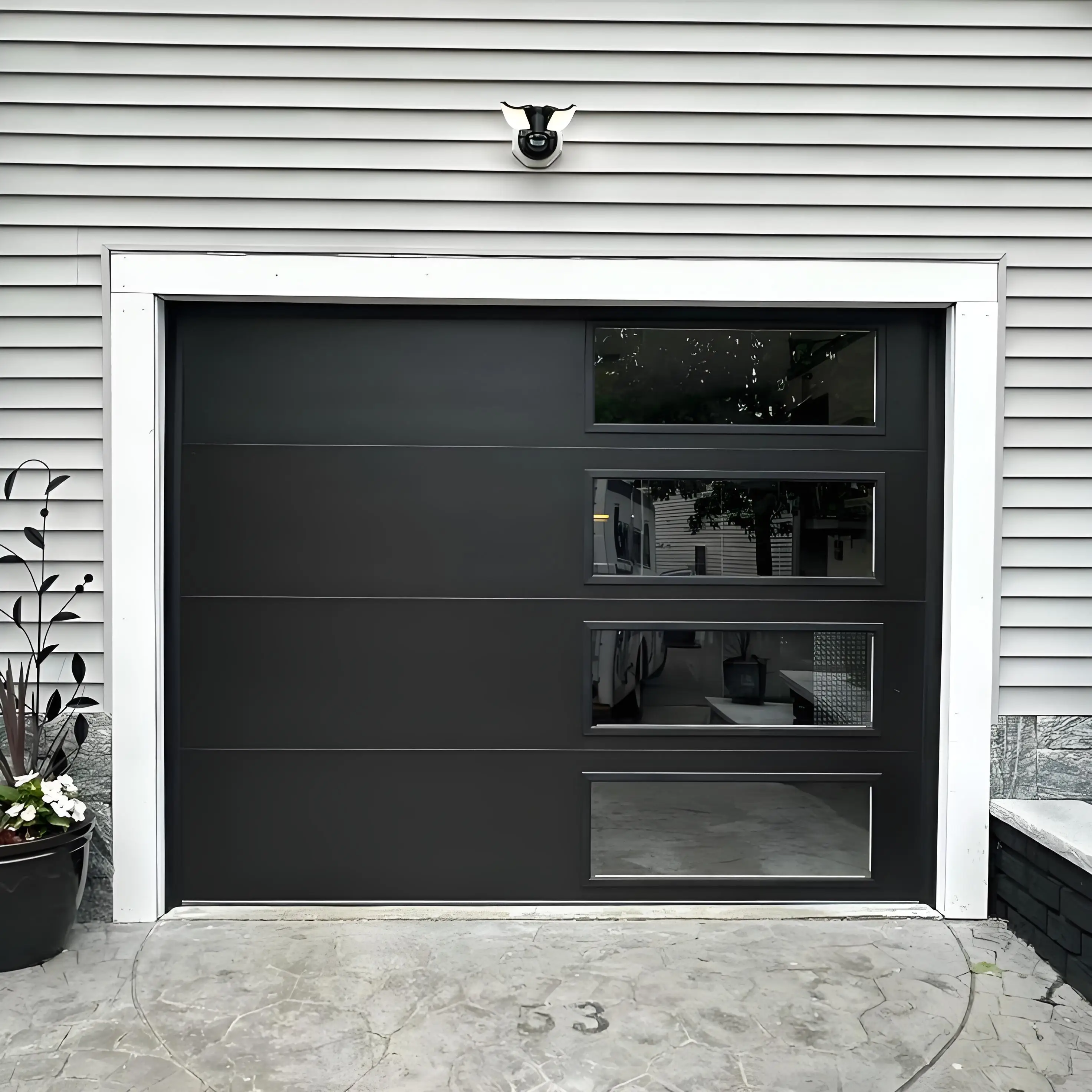 

Sixinalu Electric Garage Door With Motor Entrance Entry Front Bi-Fold Sliding Doors Aluminum Double Glazed Custom Home Decor