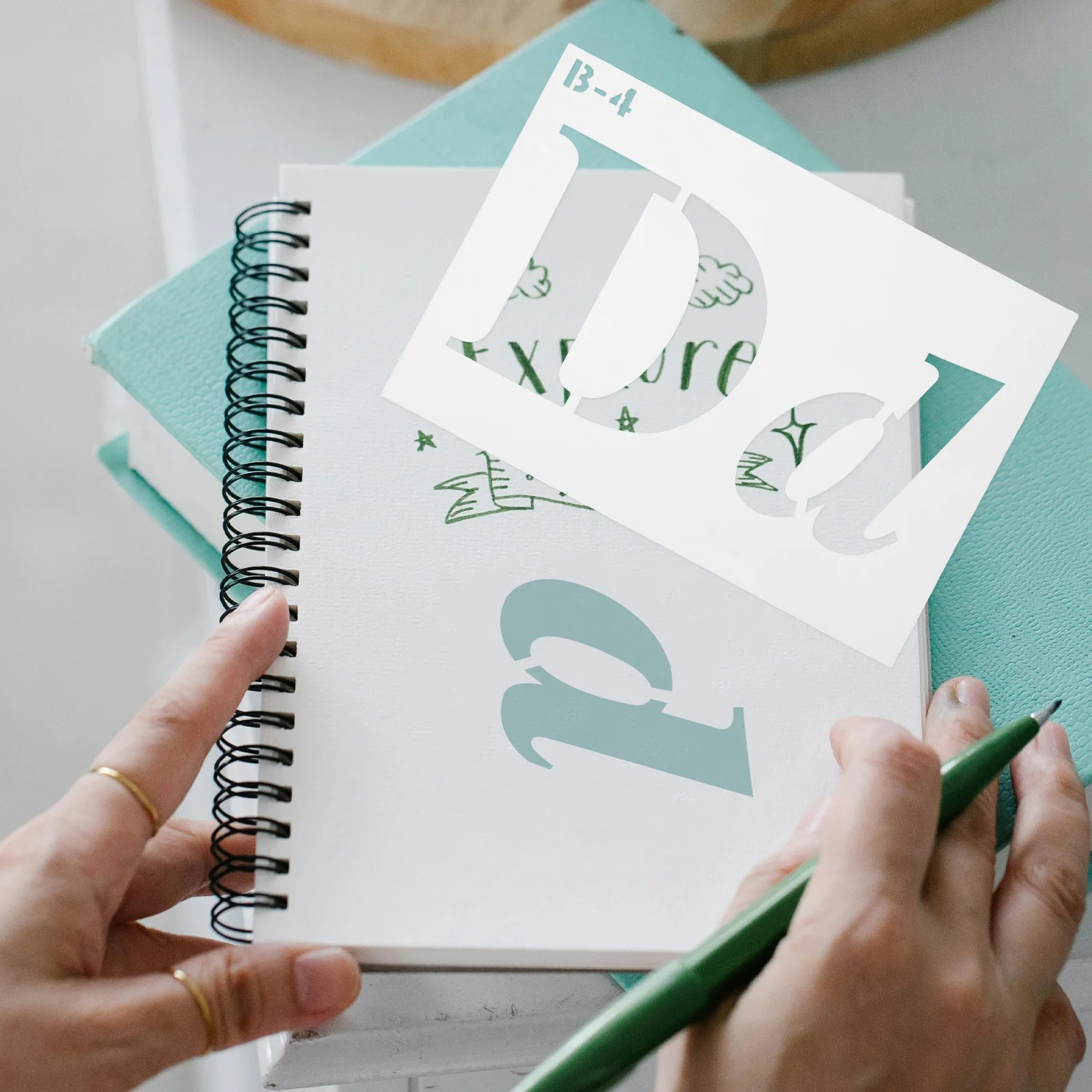 

40Pcs Letter Number Symbol Templates Calligraphy Stencils Reusable for Wood Wall DIY Crafts Projects Wood Engraving Stencils