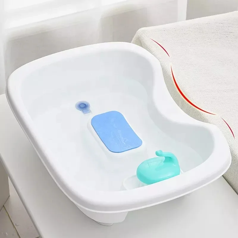 Portable Shampoo Bowl Bedside Hair Washing Hair Hydraulic Customer Shampoo Spa Bed Barber Sedia The Elderly Handicapped 3