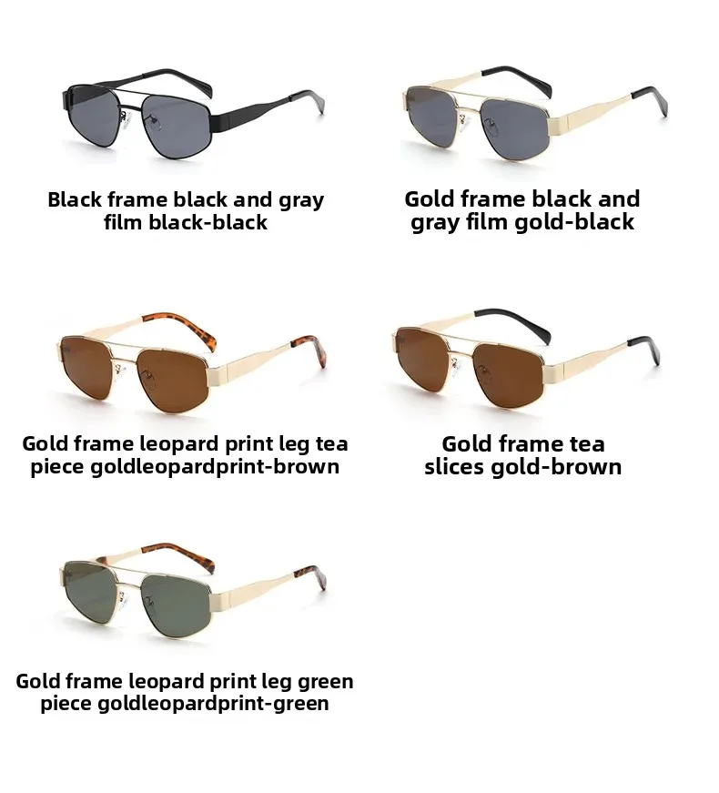 Pilotensonnenbrille Damen Sonnenbrille Metallrahmen Doppelte Brücke Herren Fahrbrille Brillen Mode Brillen 2025, Trend UV-Schutz – Detail 5