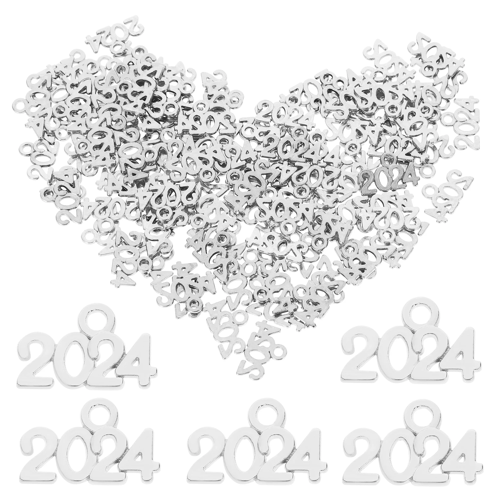 

100pcs Alloy 2024 Retro Pendant Necklace 2024 Charms Charms for Jewelry Making Necklaces Bracelets Keychains Rose Gold
