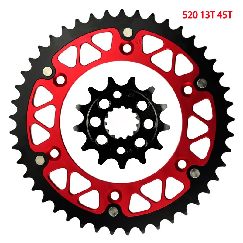 520 45T-52T 13T Motorcycle Front & Rear Sprocket For HONDA XR650R XR 650 XR650 R 650R 2000 2001 2002 2003 2004 2005 2006 2007