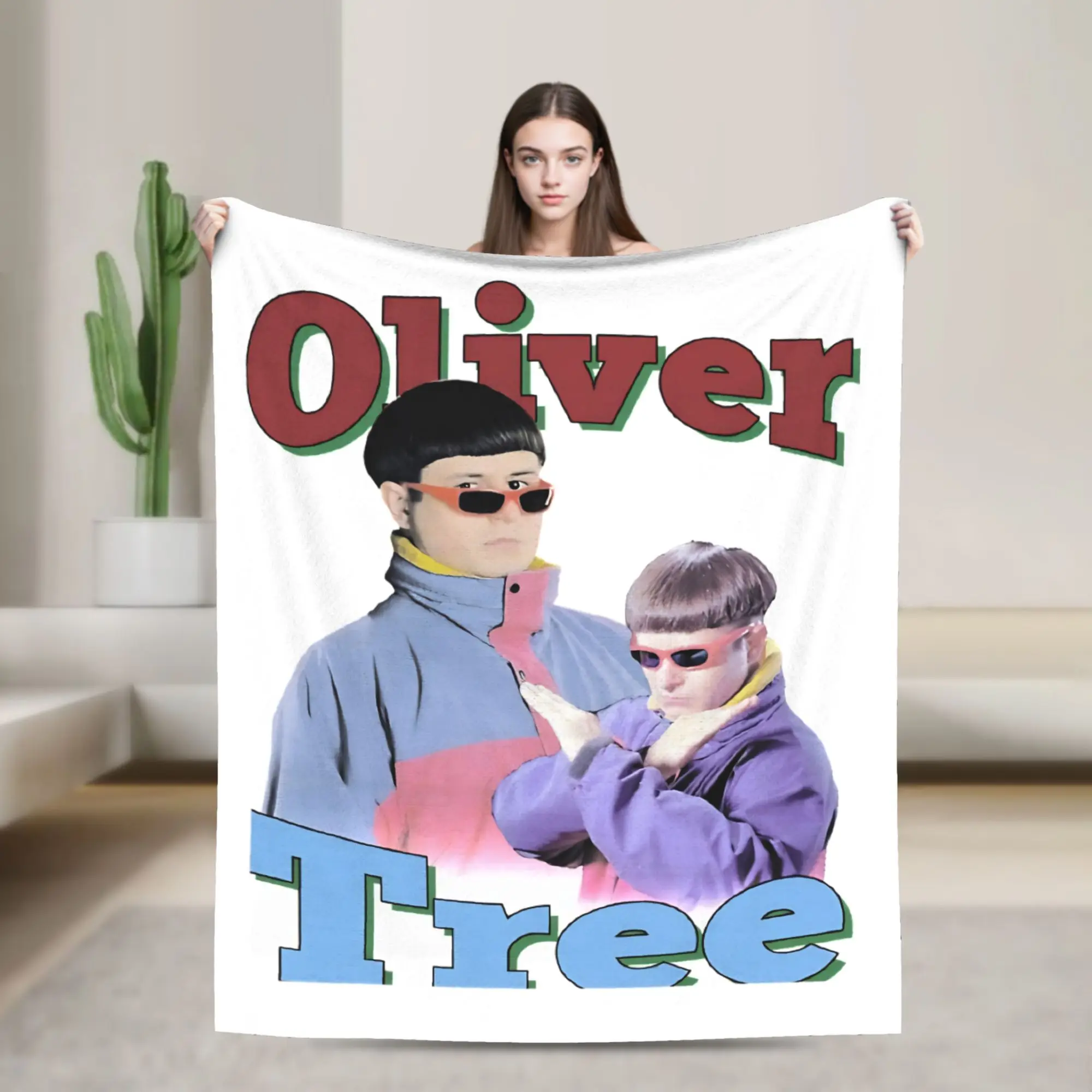 Oliver Tree Hip-Hop RIP Blankets Flannel All Season  Breathable Super Warm Throw Blankets for Sofa Bedroom Bedding Throws