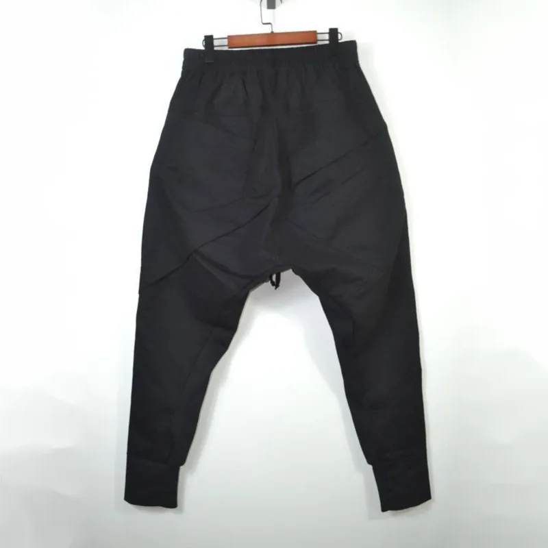 HKSH Spring Autumn New Men Dark Tide Pants Low Crotch Punk Techwear Fashion Streetwear Elastic Waist  Gothic Avant-Garde HK17934