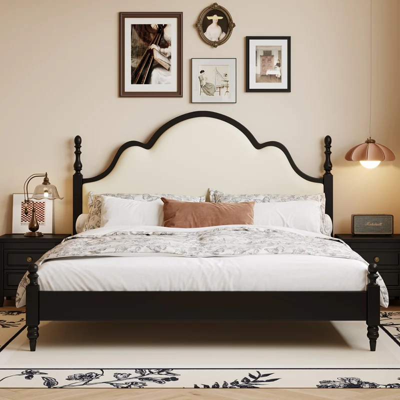 

High Quality European Bed Modern Designer Wedding Confortable Twin Bed Apartment Fashionable Frame Muebles Bedroom Furniture