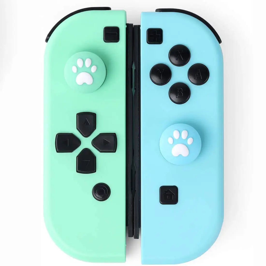 JoyCon لطيف القط مخلب الإبهام القبضات التناظرية عصا غطاء عصا التحكم ل نينتندو سويتش لينة سيليكون لايت OLED الملحقات