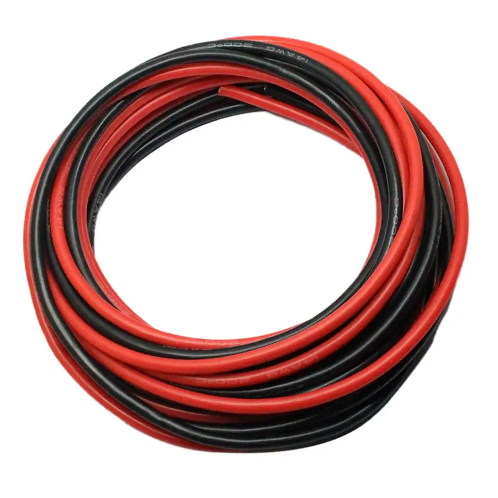 

2 Rolls of 14AWG Flexible Soft Silicone Wire High Temperature Resistant