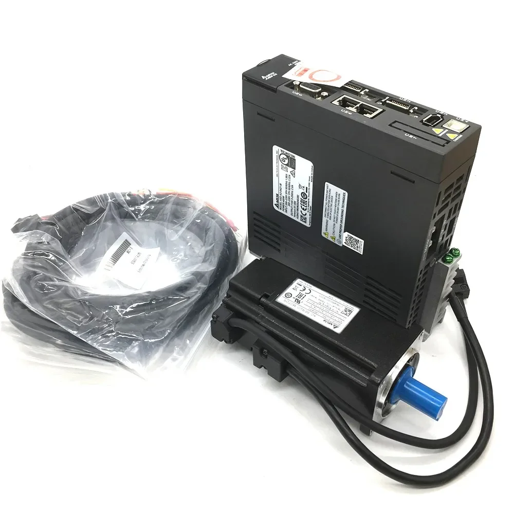 1.27Nm Delta A2 400W 60mm ECMA-C10604RS ECMA-C10604SS Brake ASD-A2-0421-L AC Servo 220V Motor Driver Kit 0.4KW 3000rpm & cable