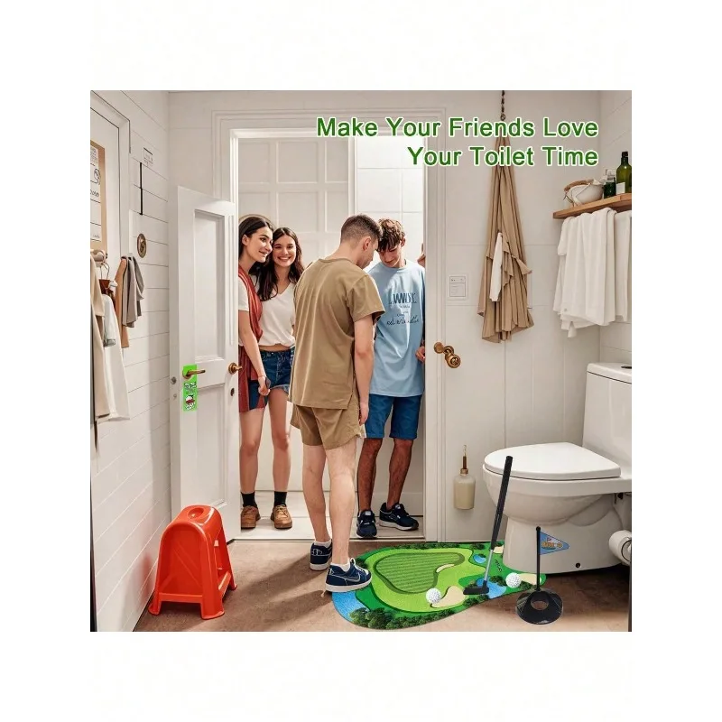 Toilet Golf Gag Gifts for Men, White Elephant Gifts for Adults, Funny Dad Gifts, Mini Golf Daddy Game, Christmas/Birthday Gift view 6