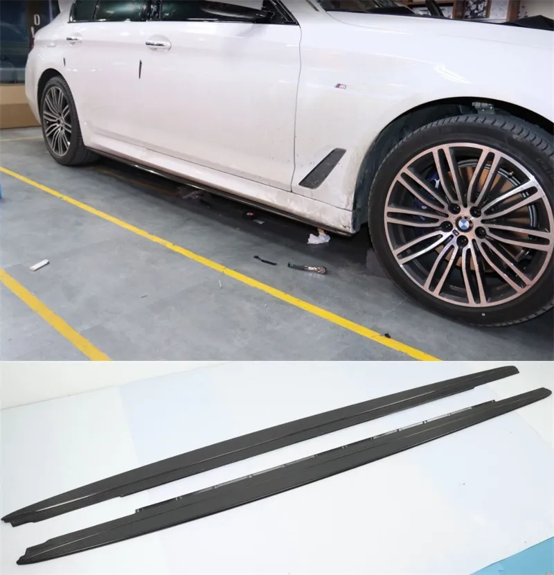 

For BMW G30 Sedan G31 Wagon 520 530 540 550 & F90 M5 2017-2023 MP Style High Quality Real Carbon Fiber Body Side Skirt Kit Lip